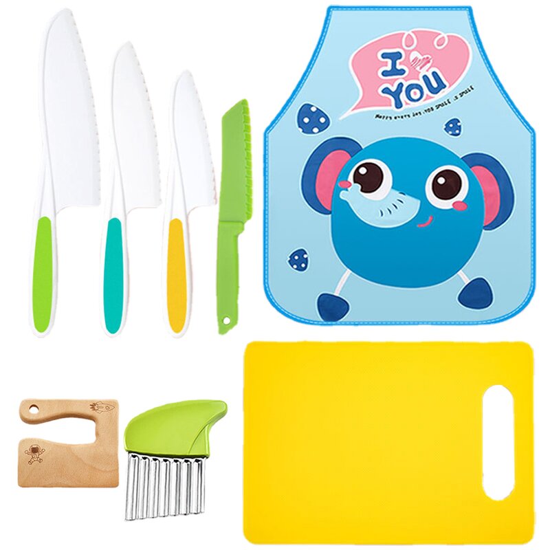 Plastic Knife Set Manufacturer - 7 Pieces Kids Safe Serrated Edges Toddler Set
