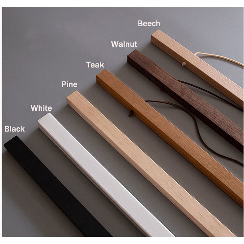 Photo Frame Manufacturer - Free Sample Solid Wood Magnetic Poster Hanger Wall Art