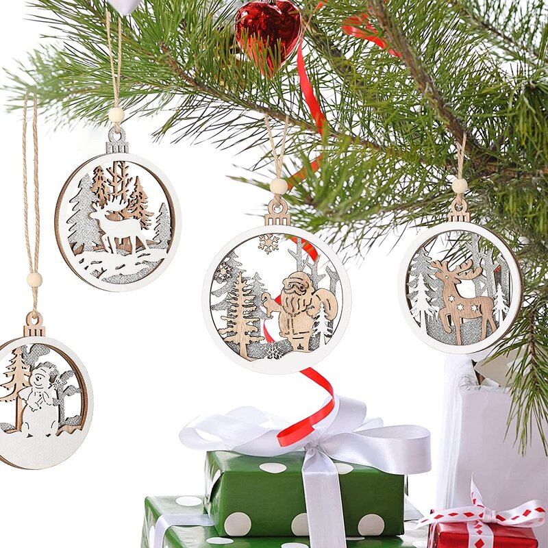 Christmas Ornament Manufacturer - Custom DIY Unfinished Wooden Tree Hanging Decor