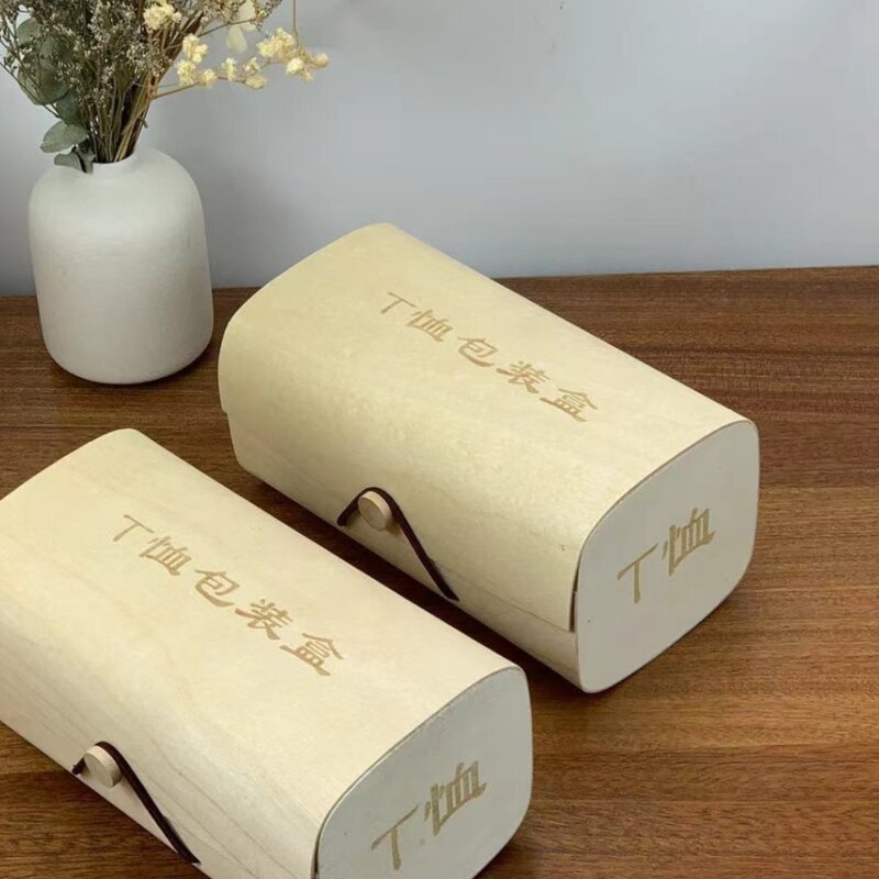 Tea Gift Box Manufacturer - Natural Lightweight Birch Bark Wooden Packaging Box