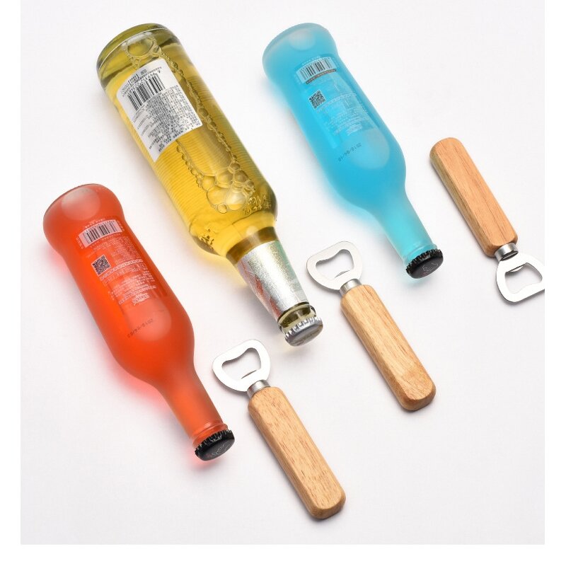 Bottle Opener Keychain Manufacturer - Wholesale Brown Laser Blank Wooden Handle Opener