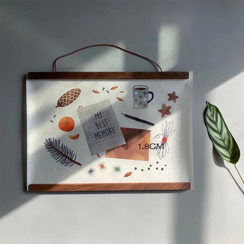 Poster Hanger Manufacturer - Popular Solid Wooden Magnetic A1 Round Wall Hanger