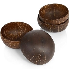 Coconut Bowl Set Manufacturer - Eco-Friendly Handcrafted Polished Coconut Bowl Set
