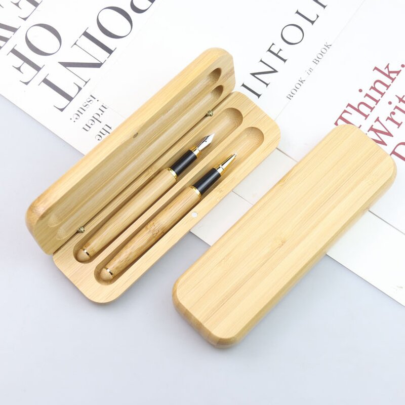 Pen Box Manufacturer - Custom Bamboo Wood Ballpoint Gel Pen Gift Box