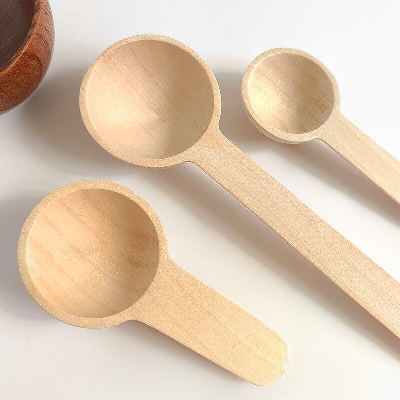 Coffee Scoop Manufacturer - Wooden Short Handle 1g 5ml Measuring Spoon