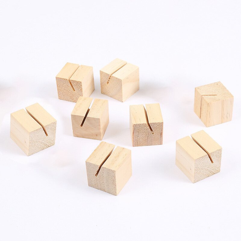 Table Card Holder Manufacturer - Custom Unfinished Pine Wood Business Card Stand