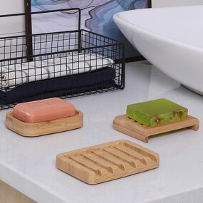 Soap Dish Manufacturer - Wholesale Custom Handmade Natural Bamboo Bathroom Holder