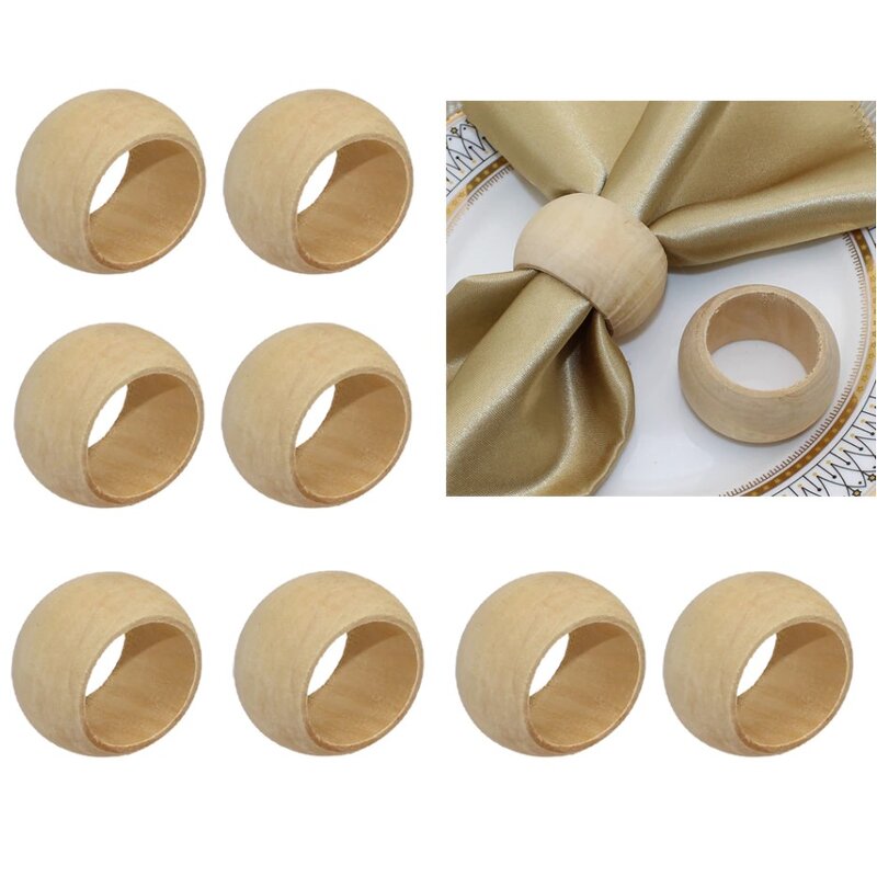 Napkin Rings Manufacturer - Custom Eco-Friendly Wooden Round Holder Table Decor