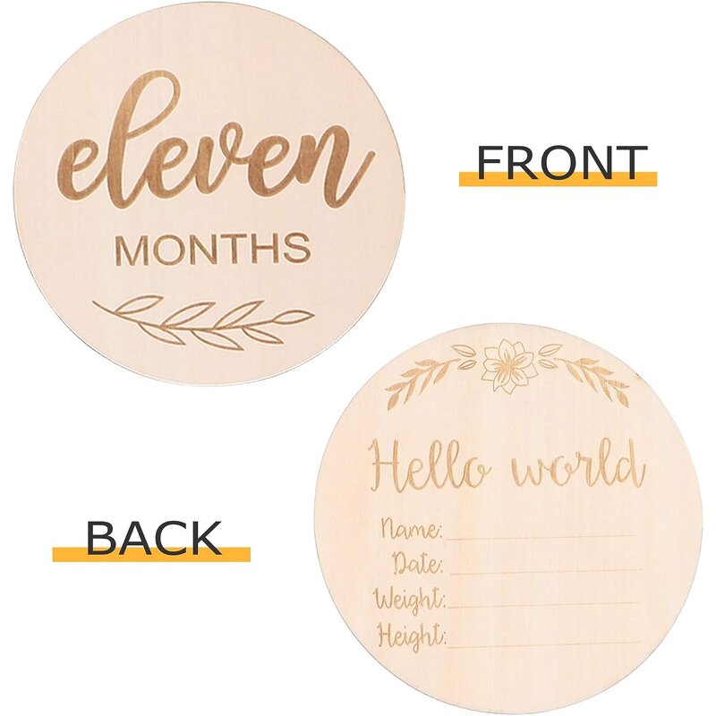 Baby Milestone Cards Manufacturer - Wholesale Custom Print Hello World Wood Cards