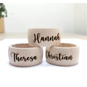 Napkin Rings Manufacturer - Handmade Rustic Acacia Wood Bulk Wedding Decor