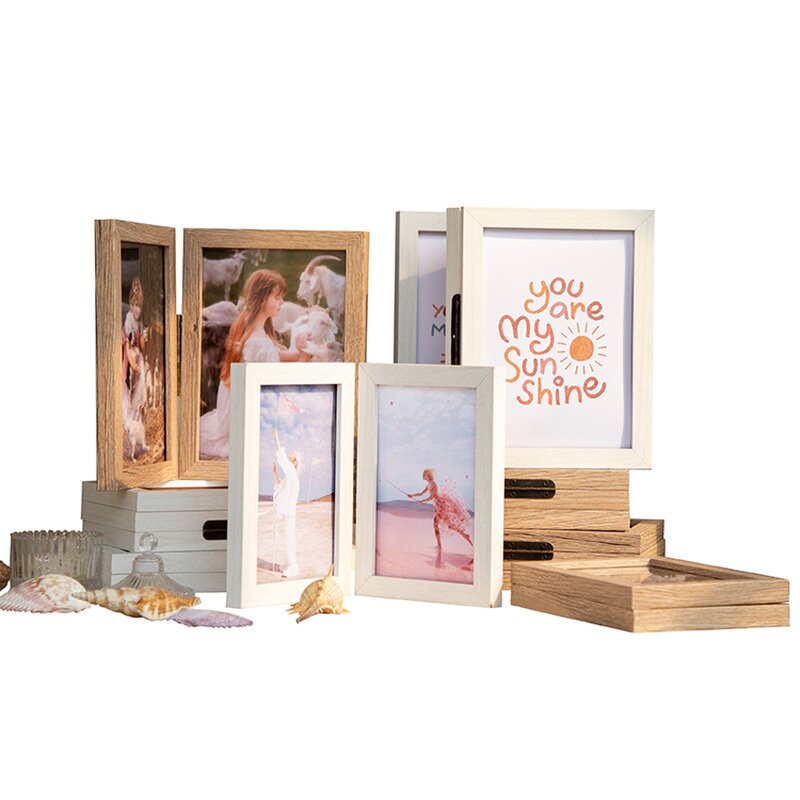 Photo Frame Manufacturer - Creative Wedding Anniversary Hinged OAK Plexiglass Frame