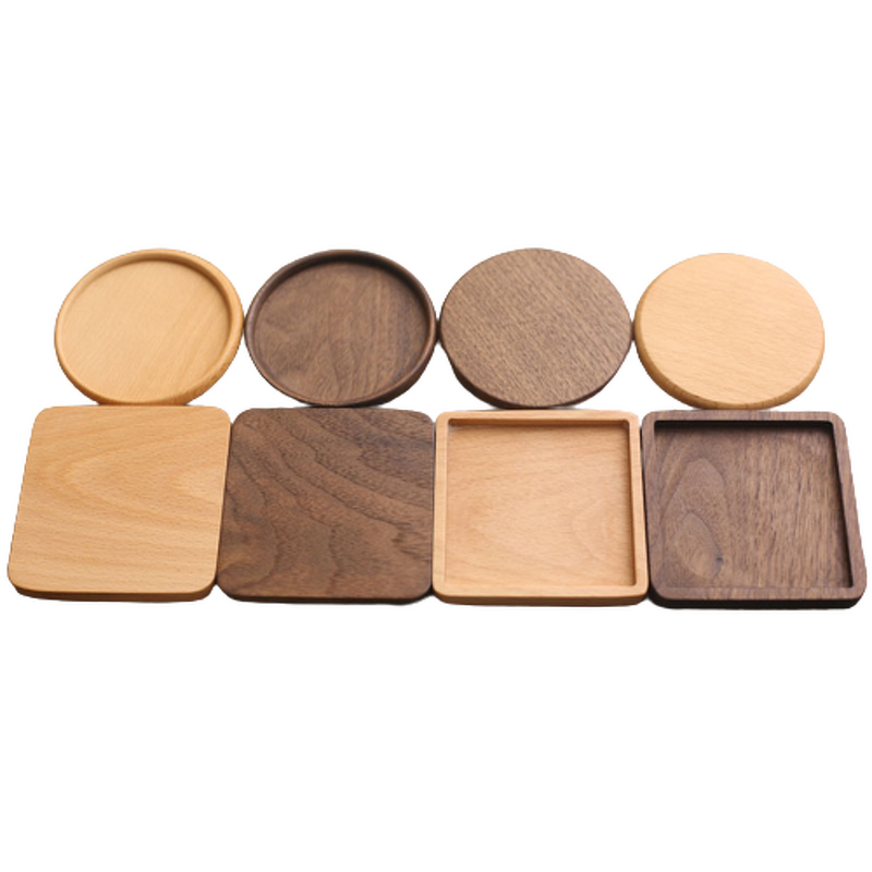 Wood Coaster Manufacturer - Tea Coffee Cup Placemats Walnut Round Drink Mat