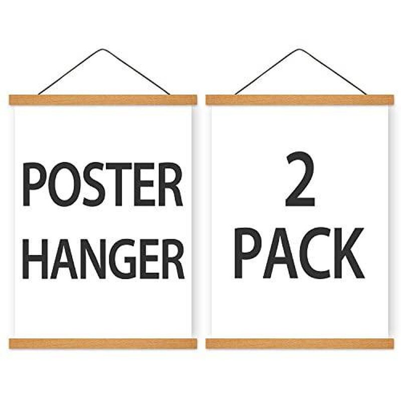 Photo Frame Manufacturer - Free Sample Solid Wood Magnetic Poster Hanger Wall Art