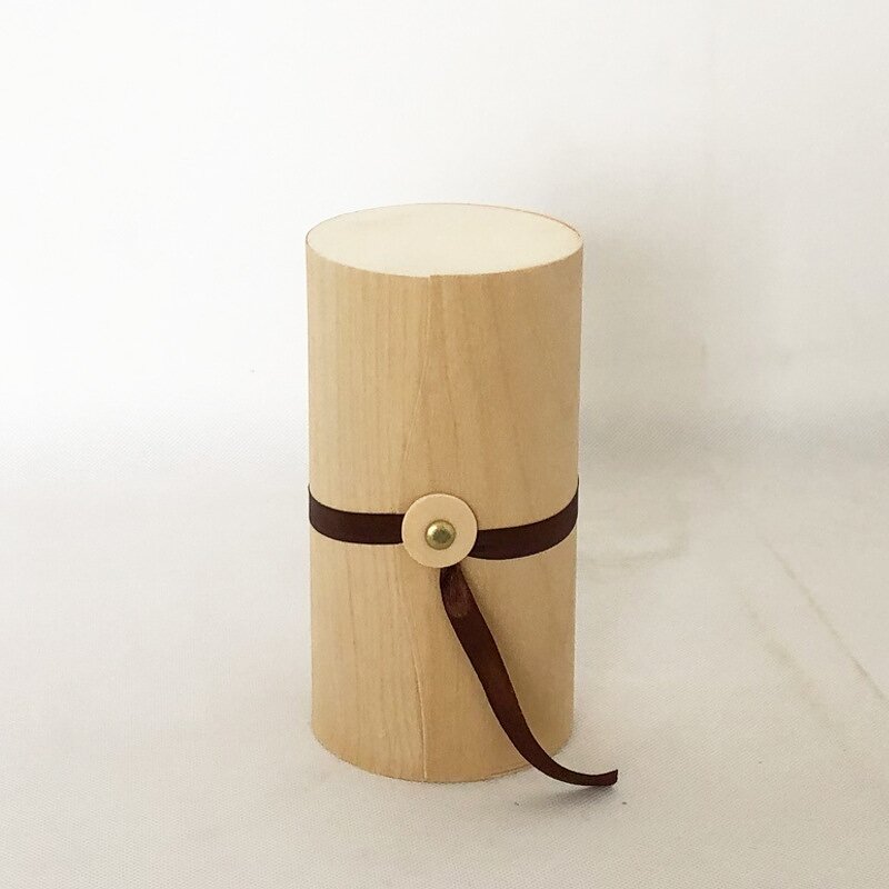 Jewelry Box Manufacturer - Custom Logo Polished Birch Cylindrical Wooden Case