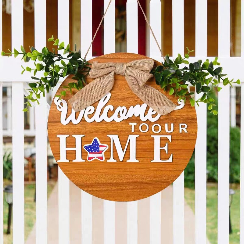 Wall Decor Manufacturer - Christmas Easter Rustic Engraved Flower Wooden Hanging