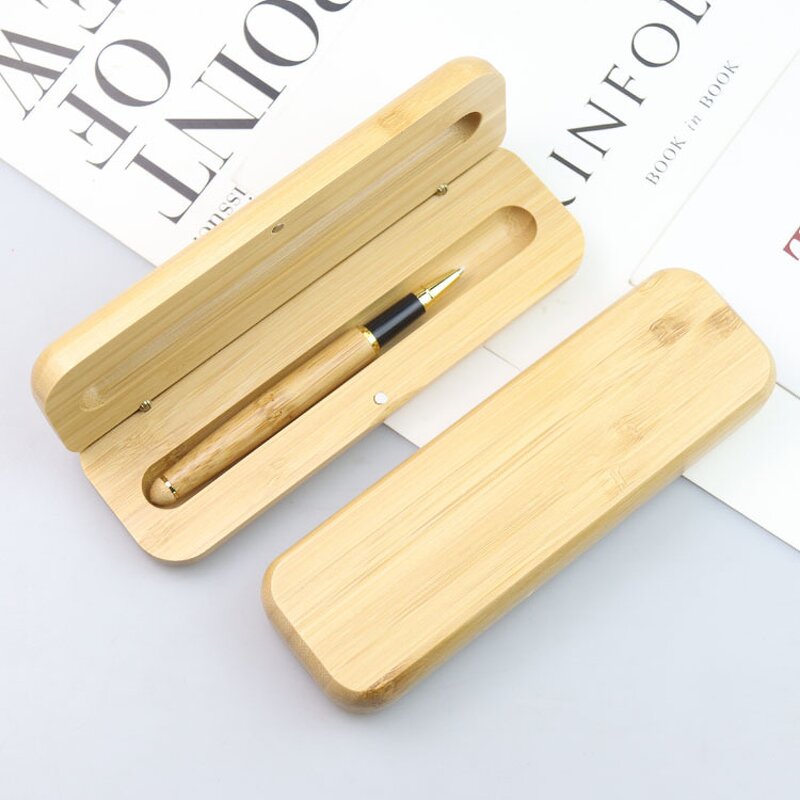Pen Box Manufacturer - Custom Bamboo Wood Ballpoint Gel Pen Gift Box
