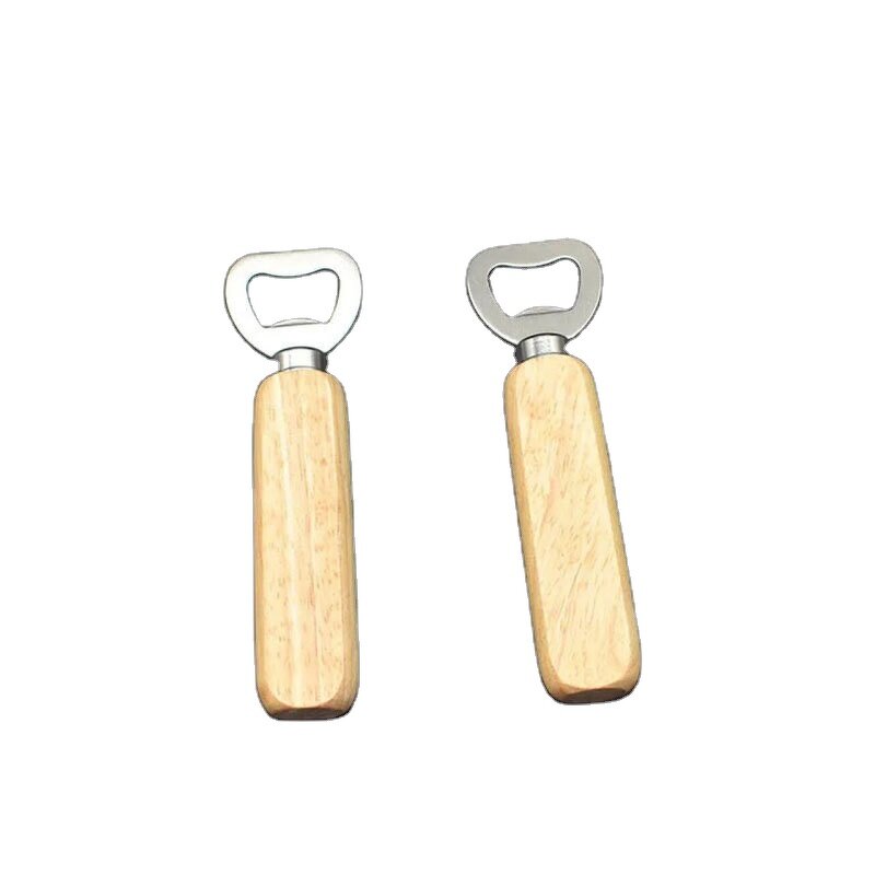 Bottle Opener Keychain Manufacturer - Wholesale Brown Laser Blank Wooden Handle Opener
