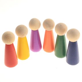 Peg Dolls Manufacturer - Unpainted Handmade Wooden Teething Toys Newborn Gifts