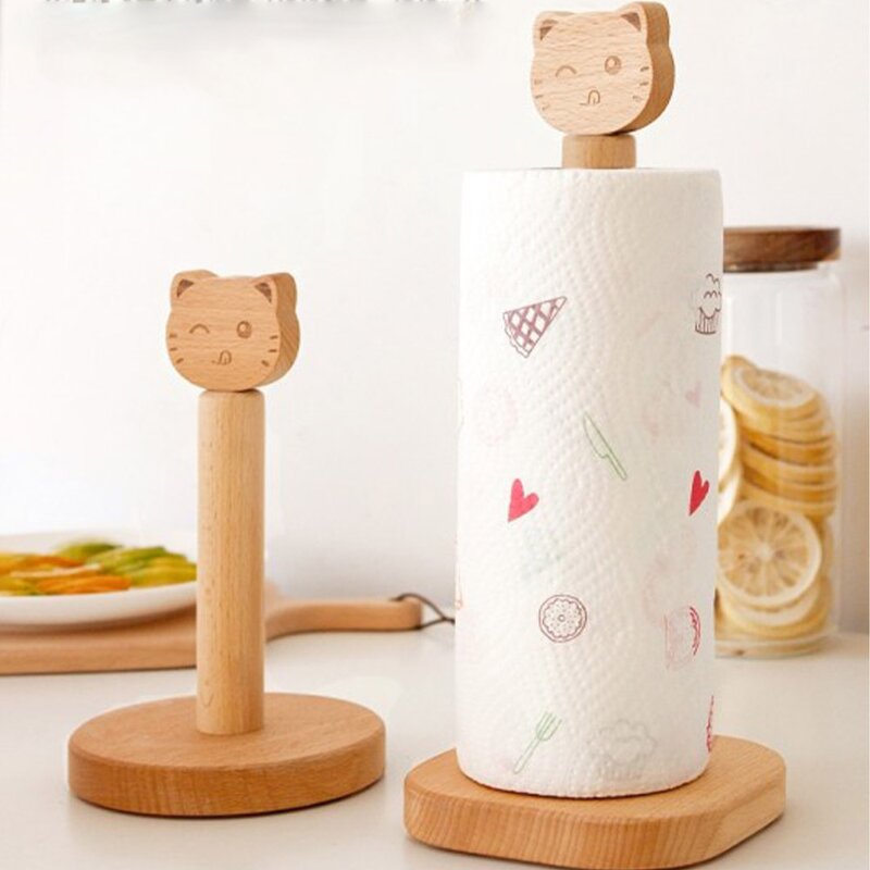 Paper Holder Manufacturer - Modern Wooden Stick on Weighted Bottom Non Slip