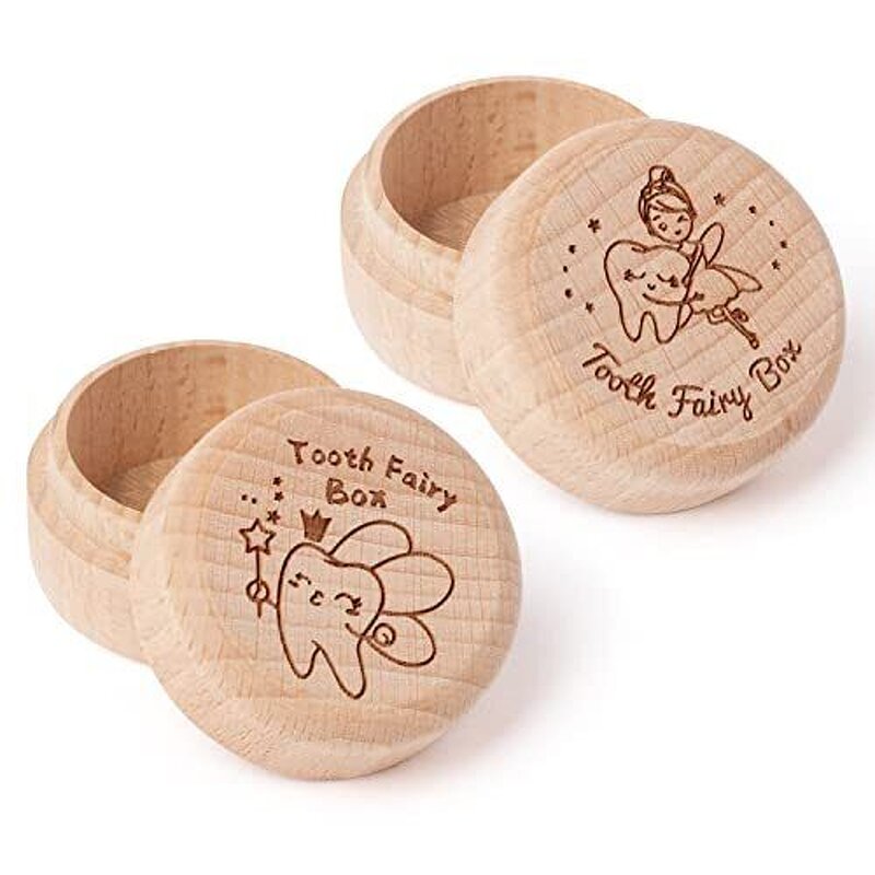 Baby Teeth Box Manufacturer - Custom Keepsake Gift Wooden Milk Teeth Storage
