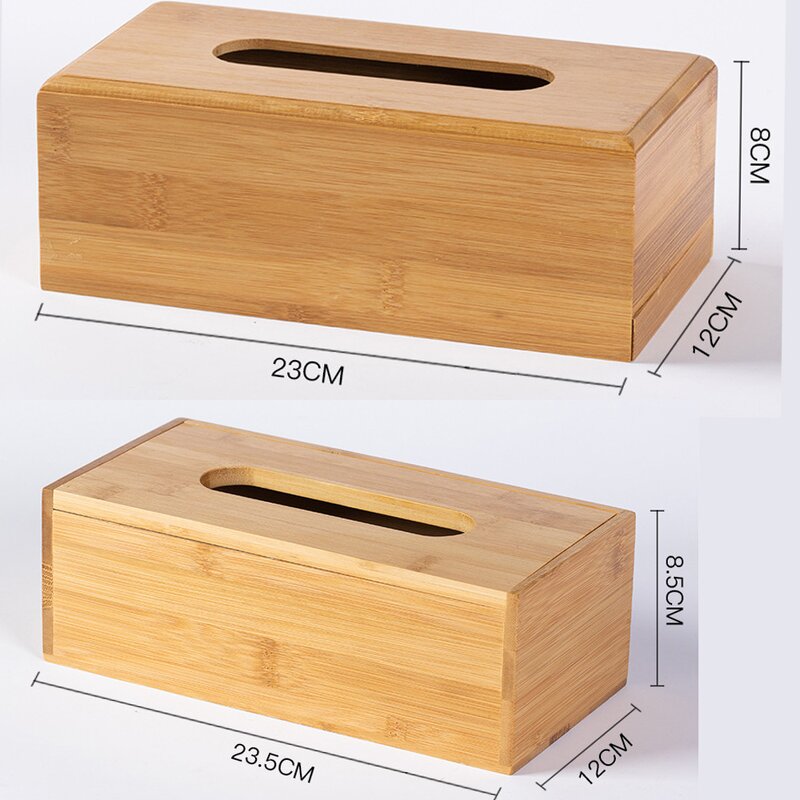 Napkin Holder Manufacturer - Eco-friendly Bamboo Wood Square Tissue Box