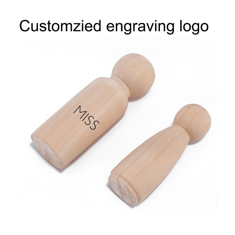 Peg Dolls Manufacturer - Wholesale Unfinished Natural Wooden Painted Girl Dolls