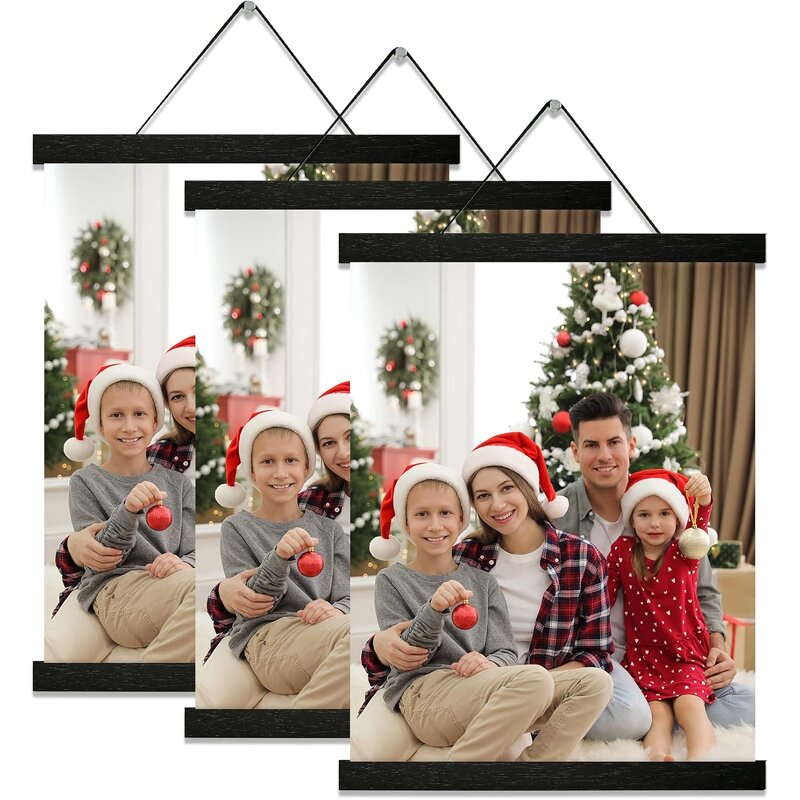 Photo Frame Manufacturer - Free Sample Solid Wood Magnetic Poster Hanger Wall Art