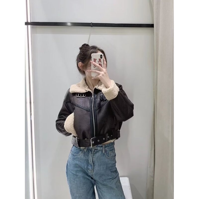 Women Winter Reversible Jacket Factory - OEM Custom Warm Long Sleeve With Belt