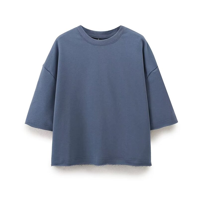 Loose Sports Sweatshirt Factory - OEM Custom Multicolor Vintage Short Sleeve