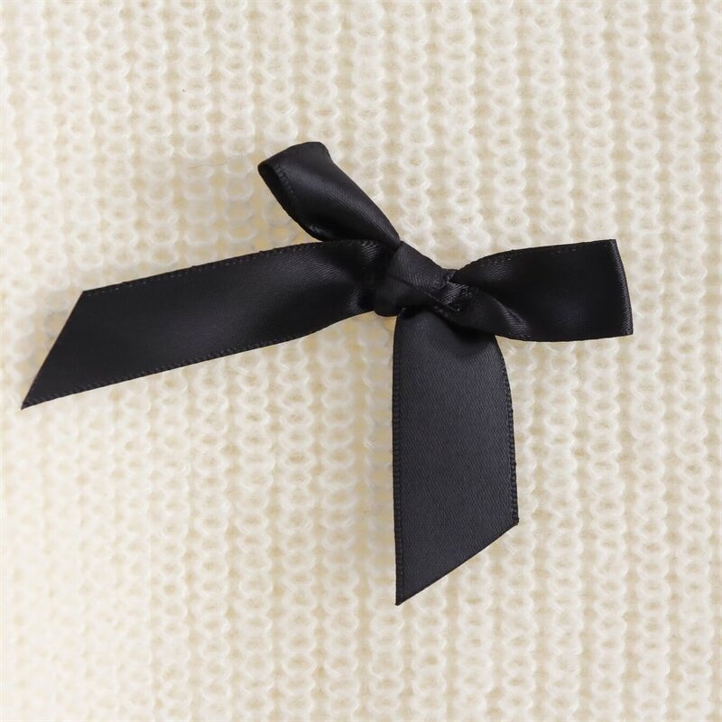 Short Sleeve Bow Knit Pullover Factory - OEM Custom Summer Casual Round Neck Sweater