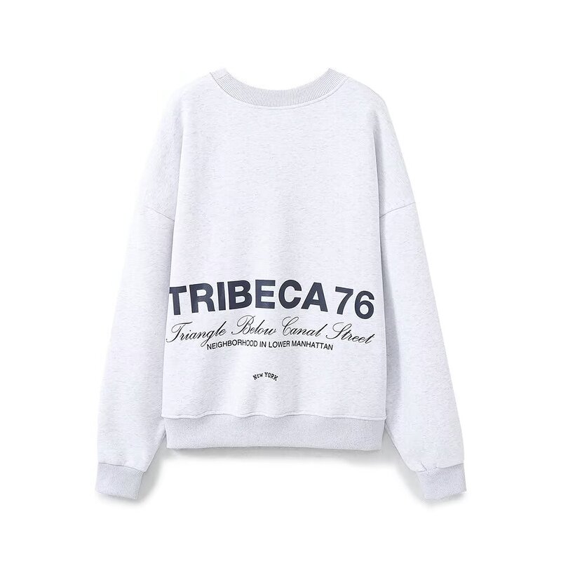 Text Embroidered Velvet Sweatshirt Factory - OEM Custom Sports Retro Ladies Top