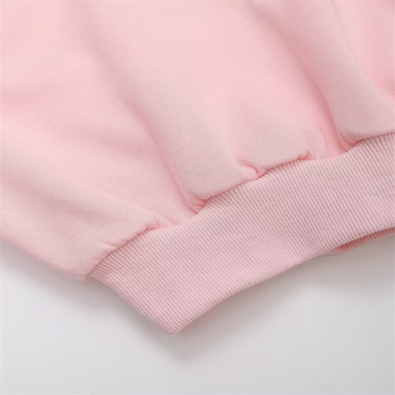 Women's Zipper Jacket Sweatshirt Factory - OEM Custom Solid Color Retro