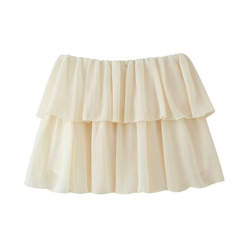 Ruffled Chiffon Shirt Skirt Two-piece Factory - OEM Custom Summer Short Shirt Mini