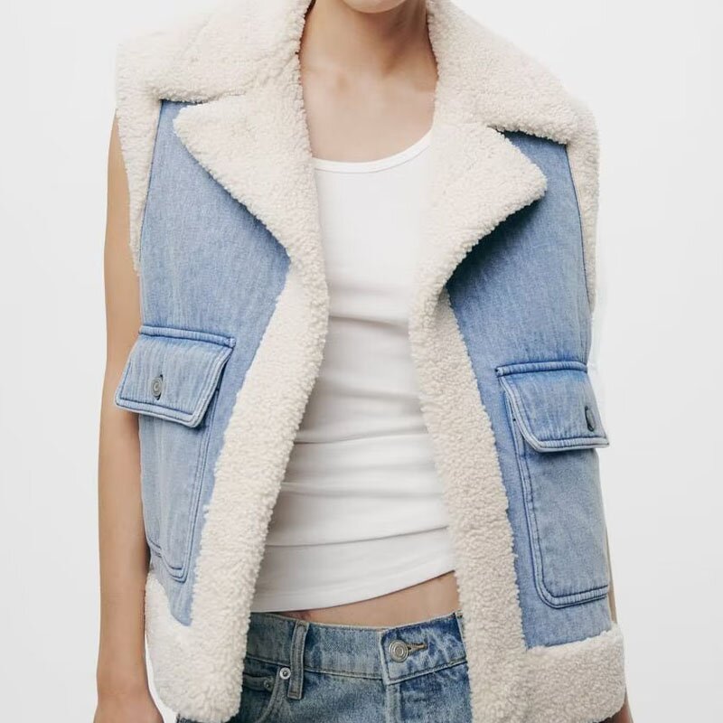 Windproof Warm Vest Factory - OEM Custom Autumn Winter Vintage Patch Pocket