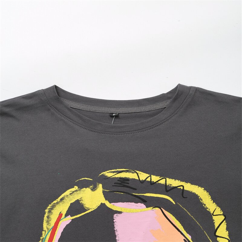 Print Gray T Shirt Factory - OEM Custom Vintage Crew Neck Casual Tee