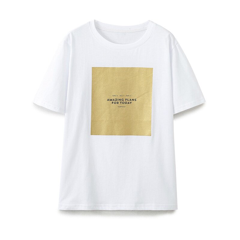 Short Sleeve T Shirt Factory - OEM Custom Vintage Elegant Casual Ladies Tee