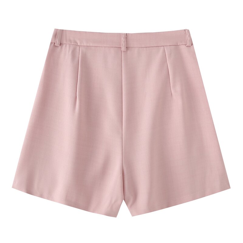 Suit Set Top and Shorts Factory - OEM Custom Spring Autumn Single-Breasted High-Waisted