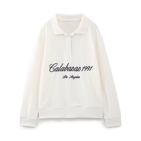 Polo Collar Sweatshirt Factory - OEM Custom Women's Elegant Slim Fit