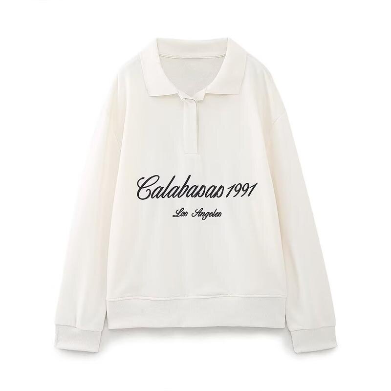 Polo Collar Sweatshirt Factory - OEM Custom Women's Elegant Slim Fit