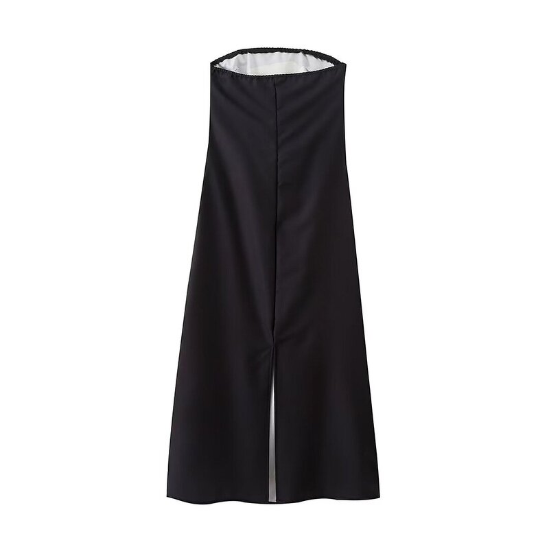 Floral Print Midi Dress Factory - OEM Custom Vintage Backless Side Zipper