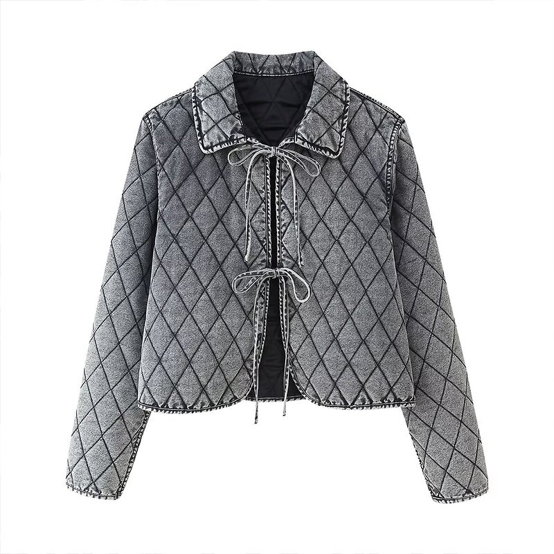 Stone-washed Quilted Cotton Coat Factory - OEM Custom Autumn Fashion Retro Casual