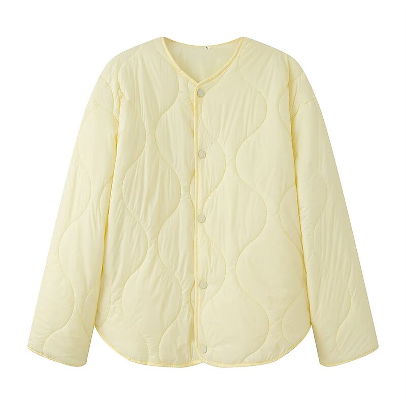 Round Neck Diamond Jacket Factory - OEM Custom Autumn Winter Retro Long Sleeve