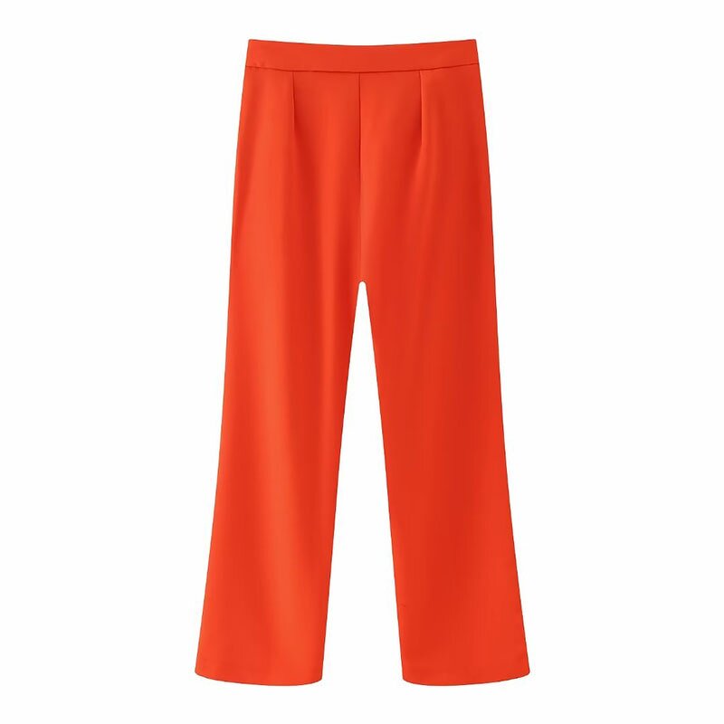 Loose Pants Factory - OEM Custom Spring New Fashion Retro High Waist Zipper