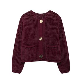 Knitwear Jacket Sweater Coat Factory - OEM Custom Autumn Casual Loose Long-Sleeved