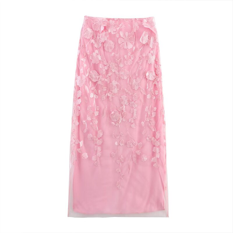 Hollow Flower Suit Factory - OEM Custom Trendy Oblique Shoulder Top and Skirt