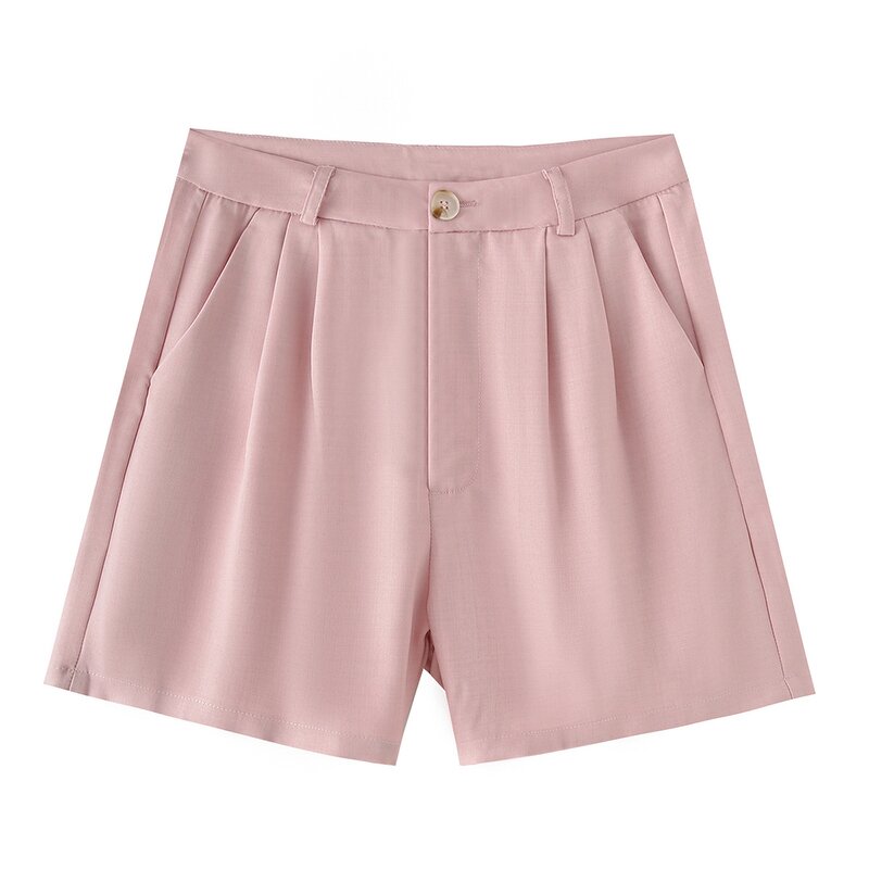 Suit Set Top and Shorts Factory - OEM Custom Spring Autumn Single-Breasted High-Waisted