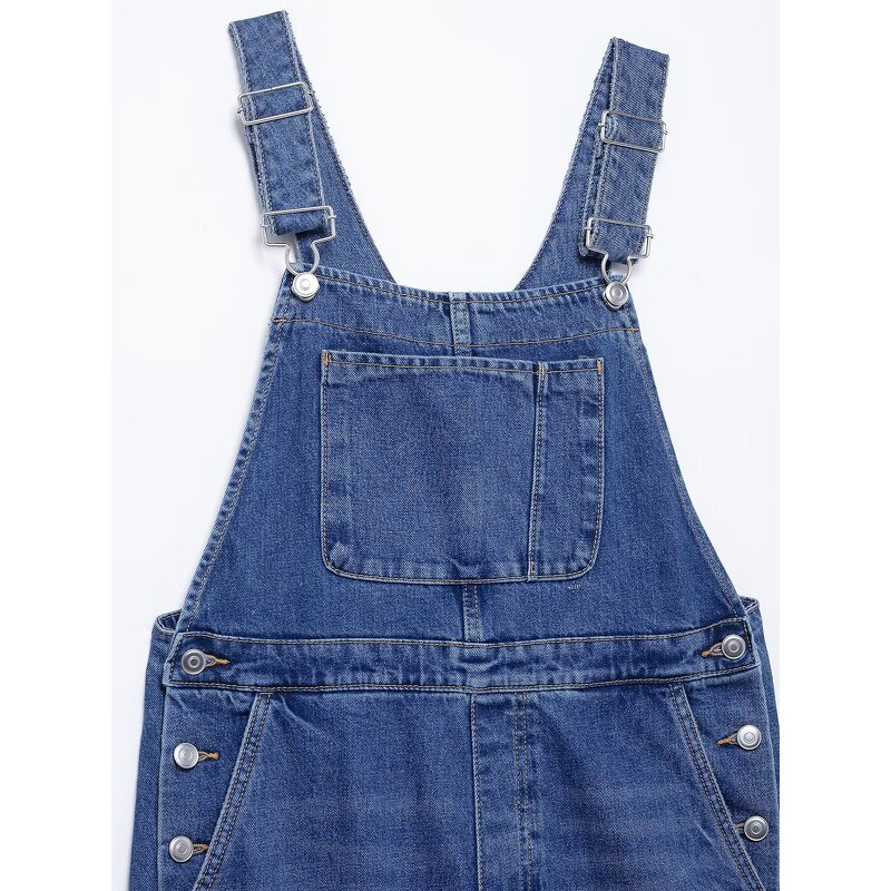 Long Denim Jumpsuit Factory - OEM Custom Fashion Wide-leg Pants Elegant Women's