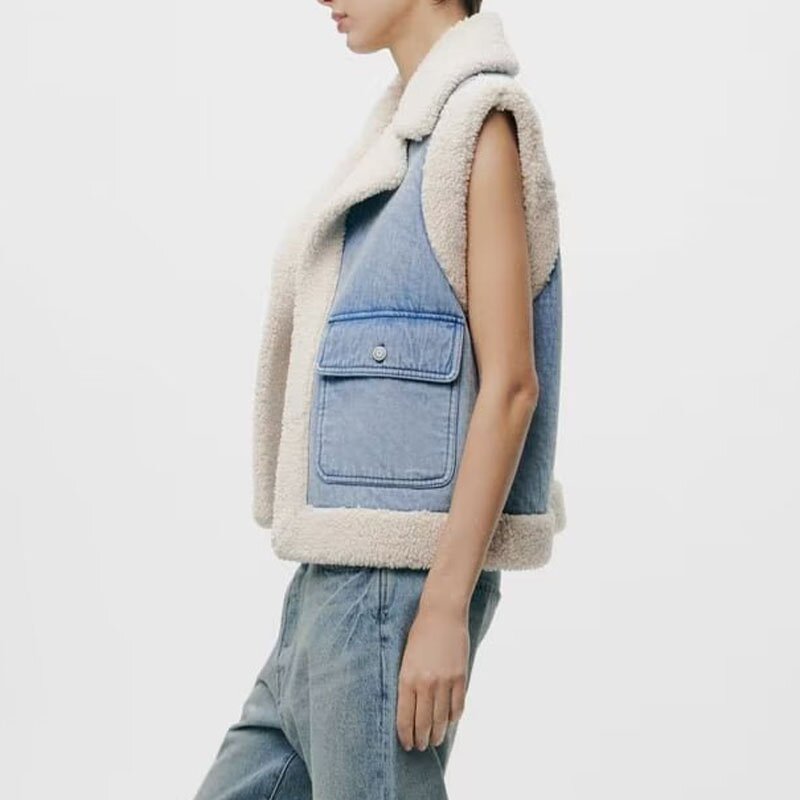 Windproof Warm Vest Factory - OEM Custom Autumn Winter Vintage Patch Pocket