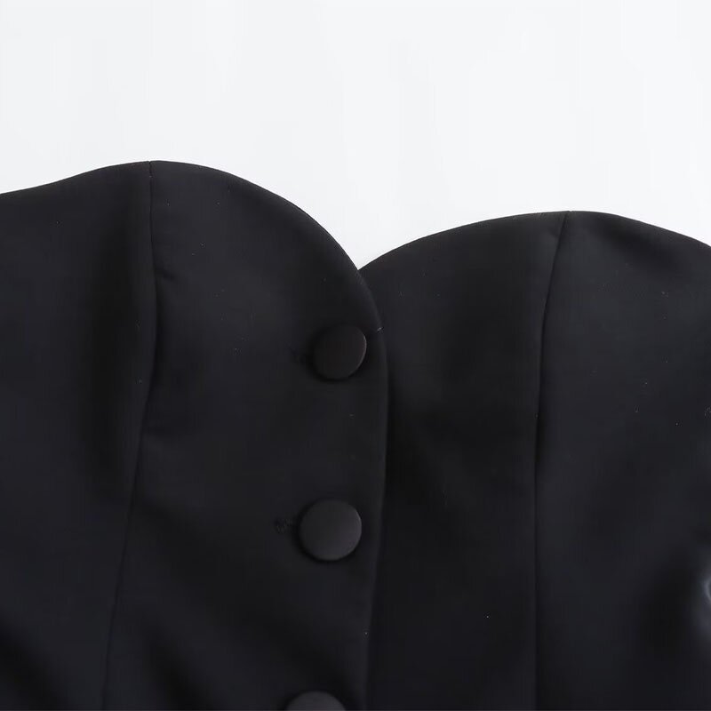 Single Breasted Off-shoulder Tank Top Factory - OEM Custom Retro Backless Chic Vest