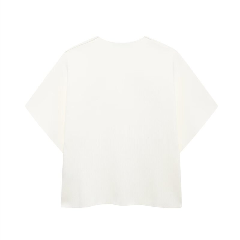 V-Neck Knit Sweater Top Factory - OEM Custom Summer Casual Elegant Streetwear